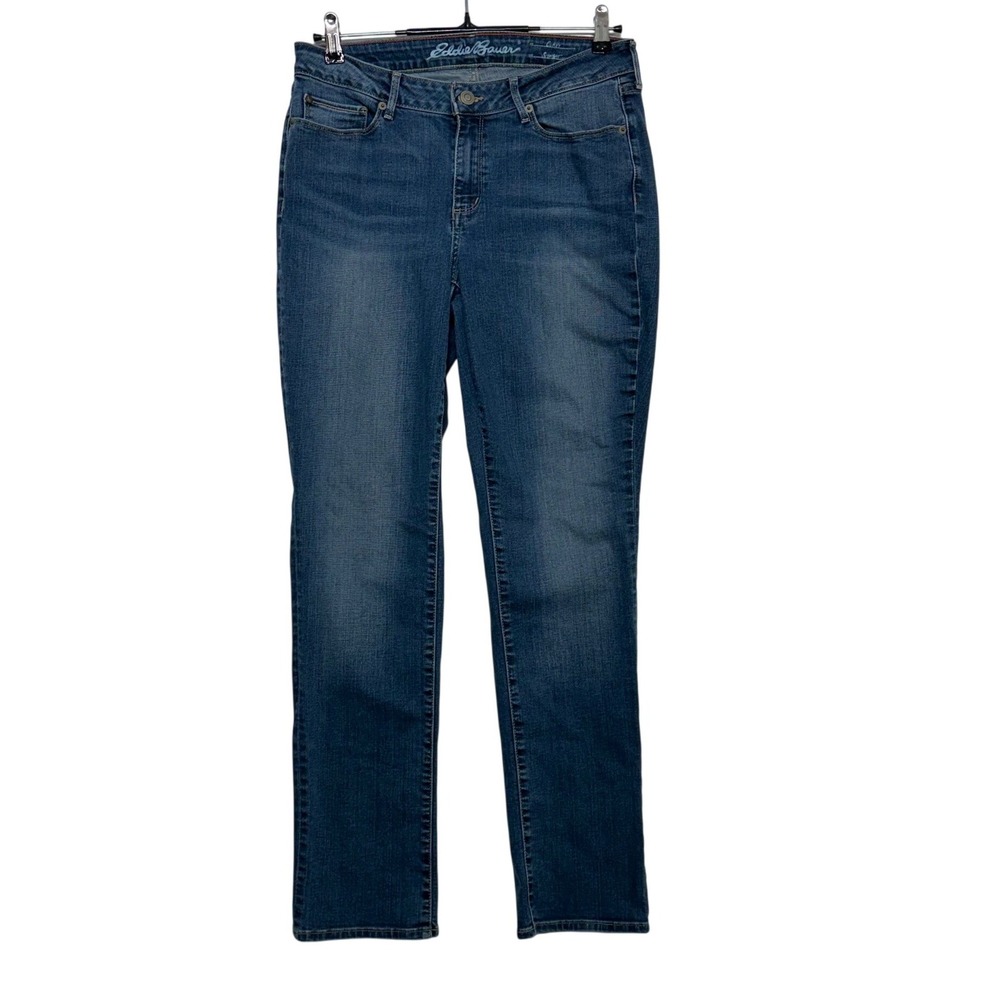 Eddie Bauer Jeans Womens 8 31x31 Blue Curvy Fit Straight Leg Medium Wash Stretch
